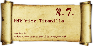 Móricz Titanilla névjegykártya